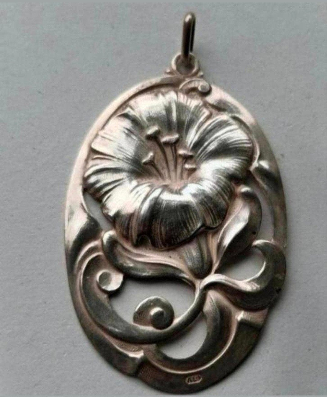 Antieke zilveren kettinghanger van A Landmeter, Ophalen of Verzenden, Zilver, Hanger