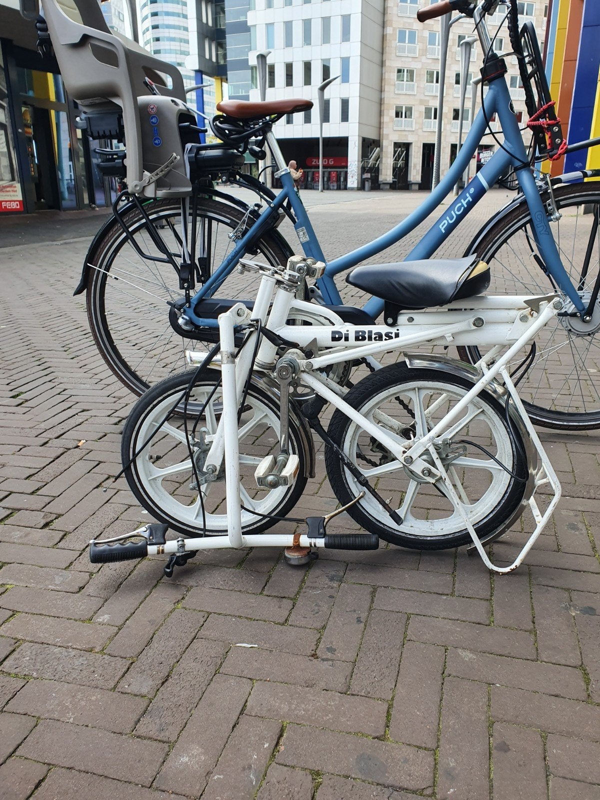 Di Blasi opvouwbare fiets - Compact en handig, Fietsen en Brommers, Overige merken, Gebruikt, Velgrem, 16 tot 18 inch