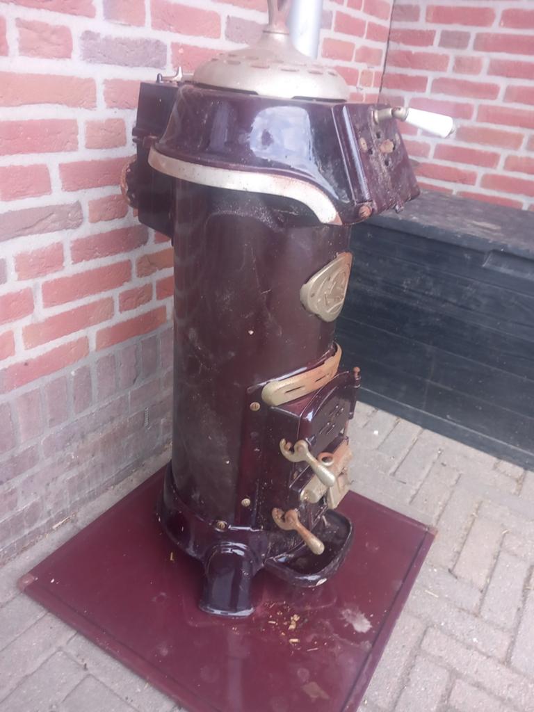 Kachel allesbrander oldtimer, Huis en Inrichting, Kachels, Gebruikt, Ophalen of Verzenden, Vrijstaand, Hout