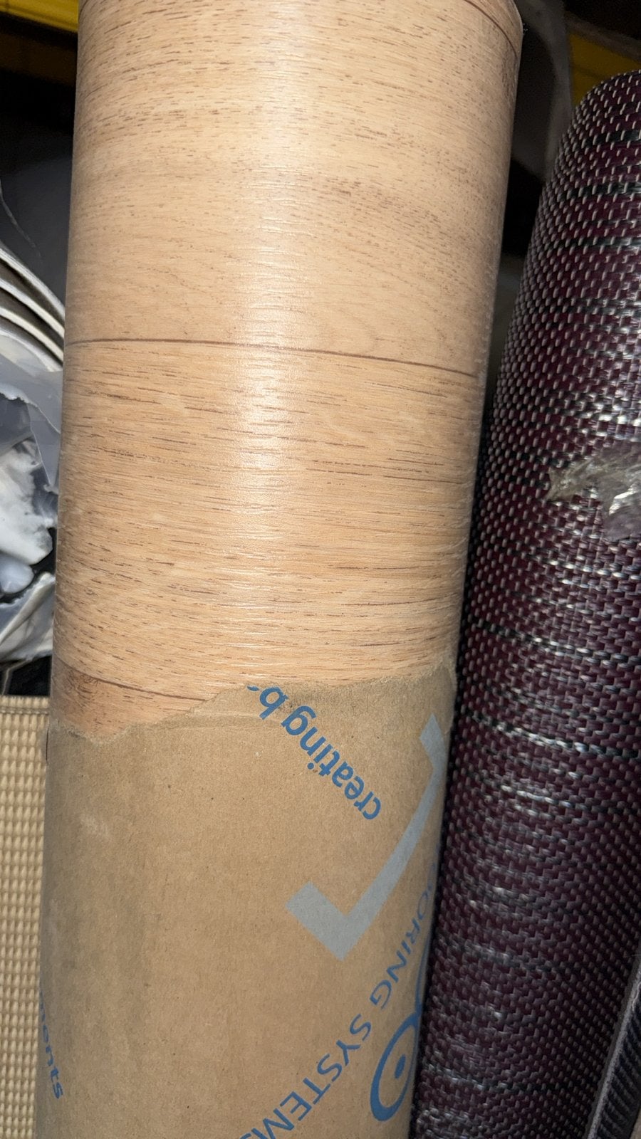 Nieuw coupon Forbo vinyl 2,45x2m - Budget outlet discount, Ophalen, Bruin, Nieuw, Minder dan 5 m²