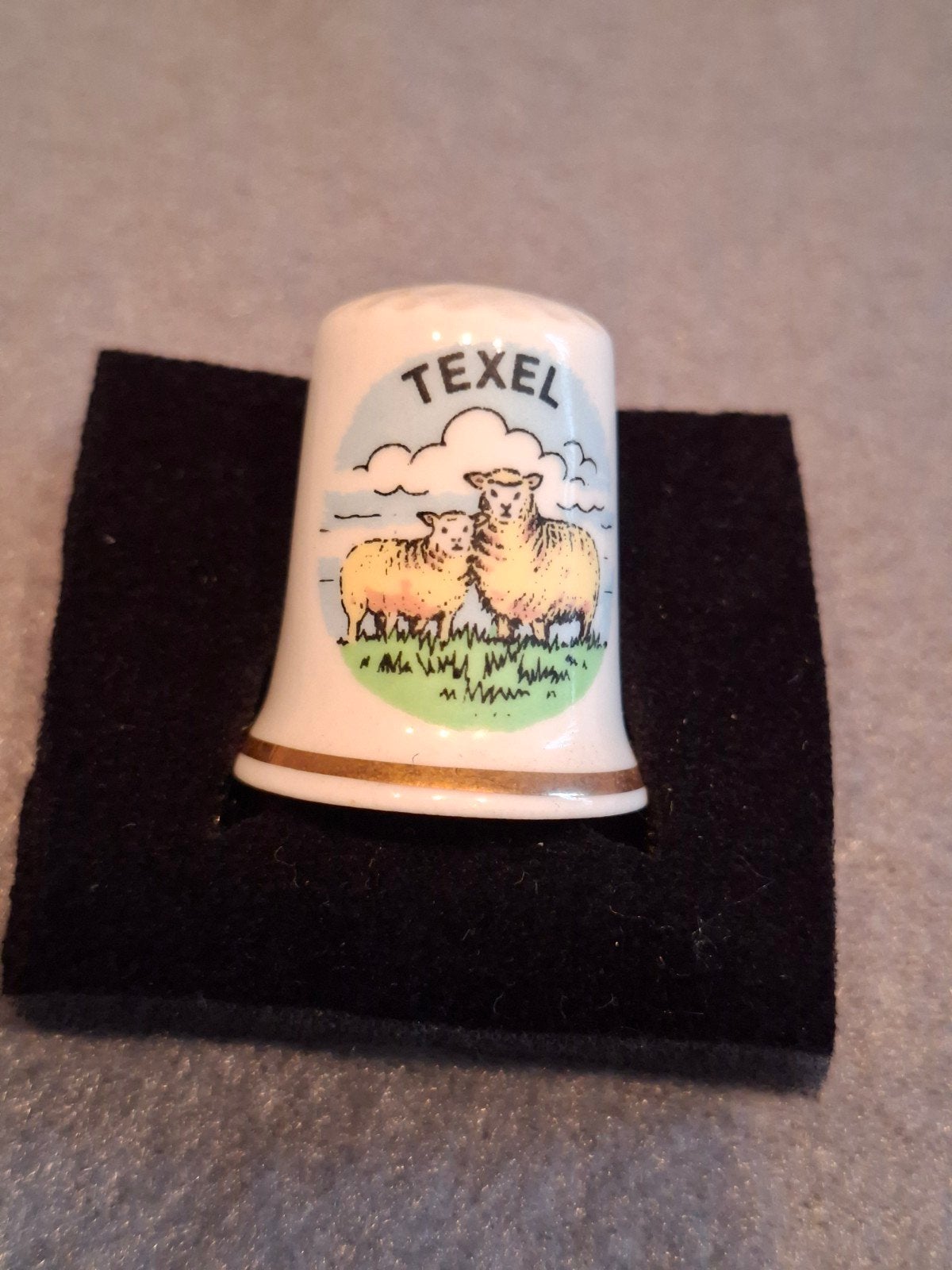 Vingerhoedje Texel ( schapen ), Ophalen of Verzenden, Zo goed als nieuw, Porselein, Nederland