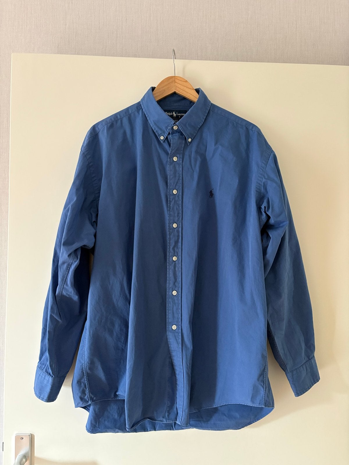 Ralph Lauren Blake Cotton overhemd Blauw XL, Kleding | Heren, Overhemden, Ophalen of Verzenden, Zo goed als nieuw, Blauw, Halswijdte 43/44 (XL)