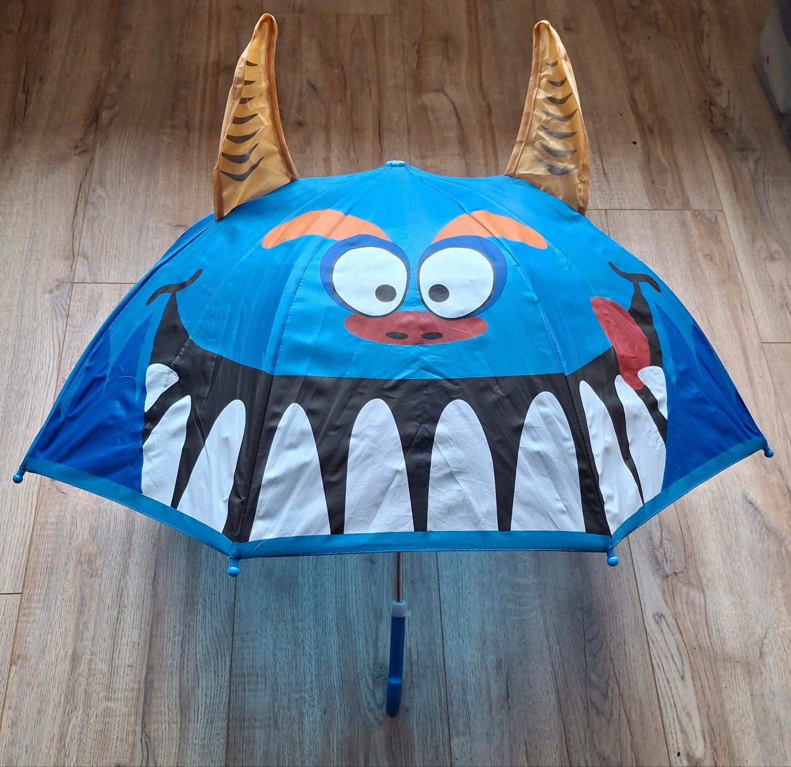 LEUKE KINDERPARAPLU MET MONSTER DESIGN - BLAUW, Ophalen of Verzenden, Gebruikt, Blauw