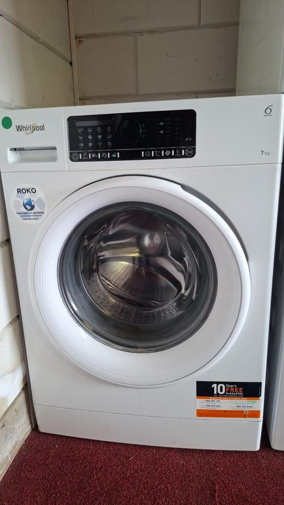 Whirlpool 6 sense wasmachine, 6 tot 8 kg, Ophalen, Gebruikt, 85 tot 90 cm