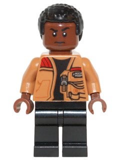 LEGO Star Wars sw0676 Finn - Medium Nougat Jacket, Black Leg, Star Wars, Lego, Nieuw, Ophalen of Verzenden