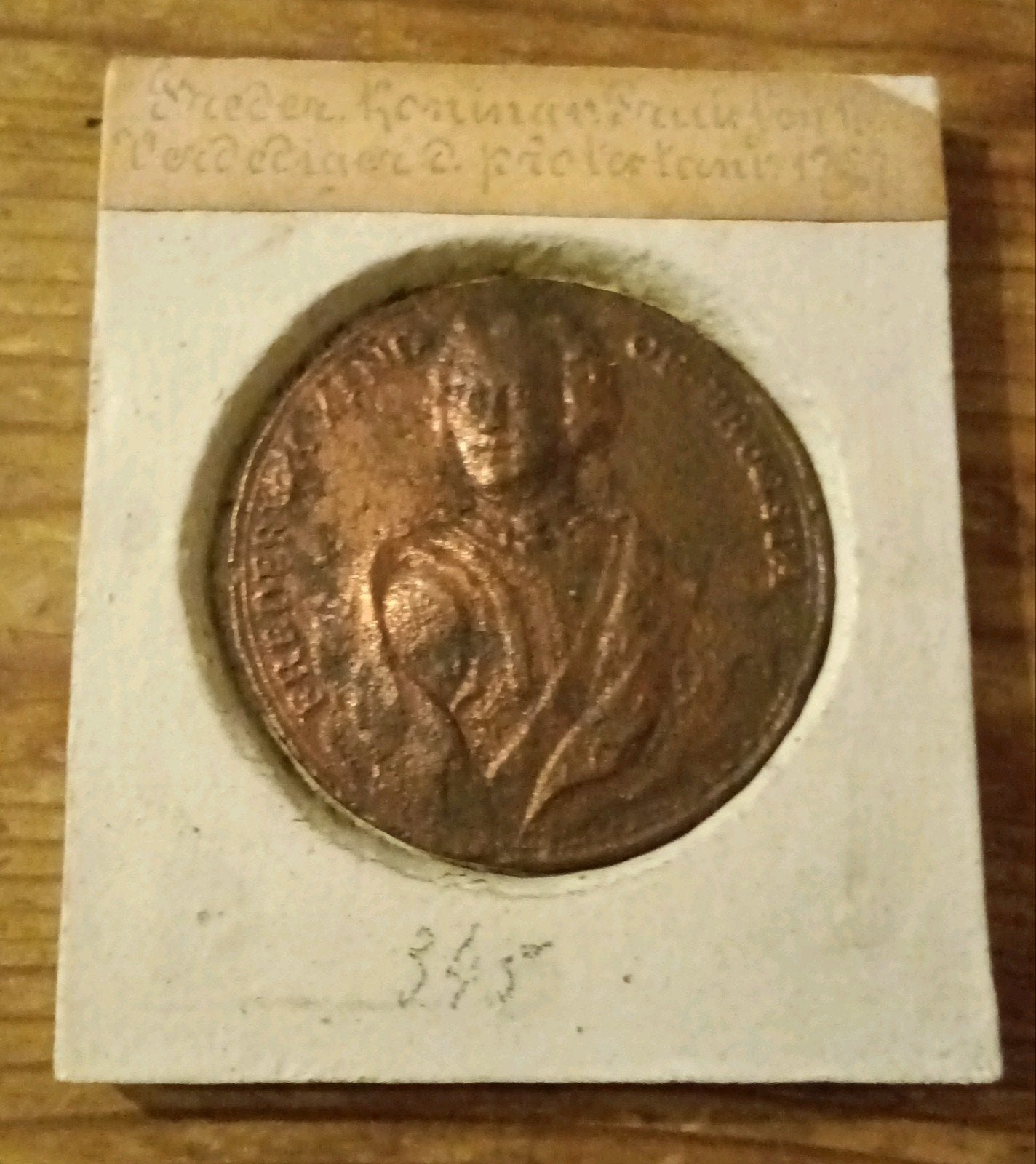 Zeldzame Britse Propagandapenning 1757  Frederik de Grote, Ophalen of Verzenden, Brons, Buitenland