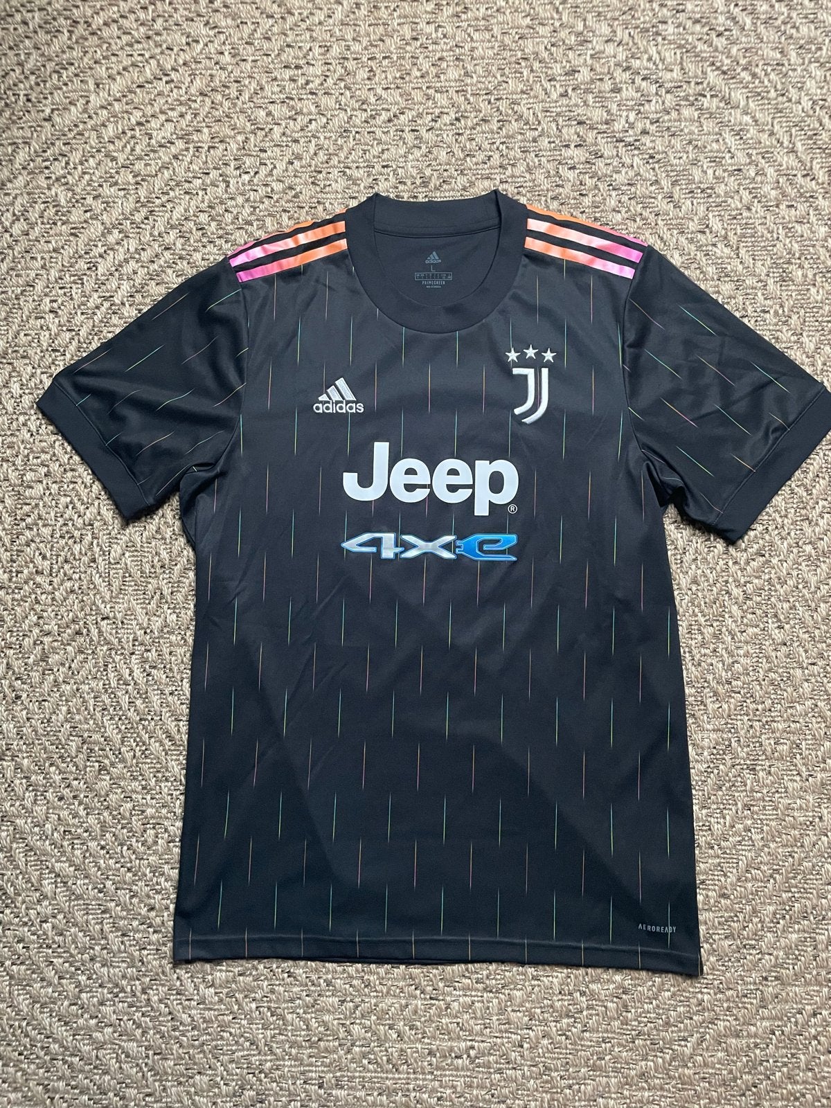 Adidas Juventus Uitshirt 2021/22 - Maat L, Verzenden, Zo goed als nieuw, Maat 42/44 (L), Zwart