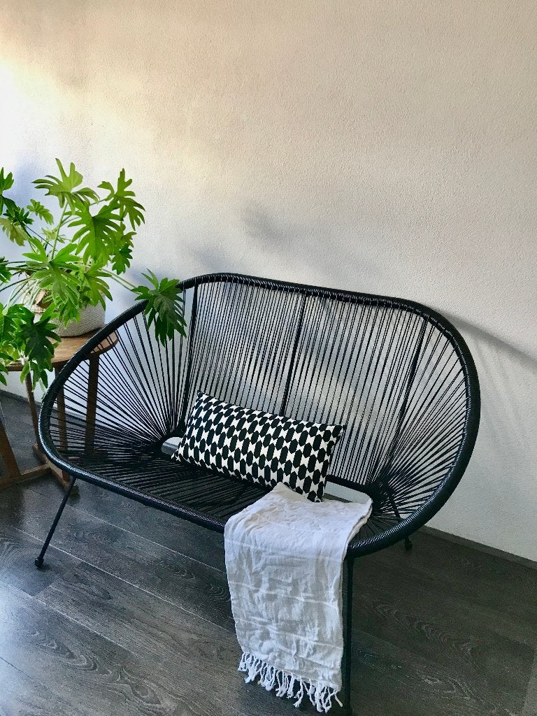 Tuinbank Acapulco | Loungebank Tuin | Tuinbankje | Tweezits, Tuin en Terras, Tuinbanken, Ophalen, Zo goed als nieuw, Kunststof