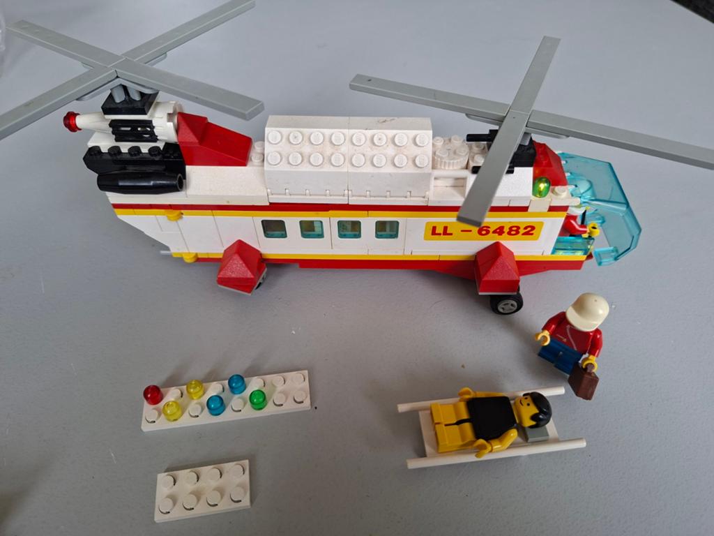 Lego Legoland Helikopter 6482 met minifiguren en handleiding, Gebruikt, Lego, Ophalen of Verzenden, LEGOLAND