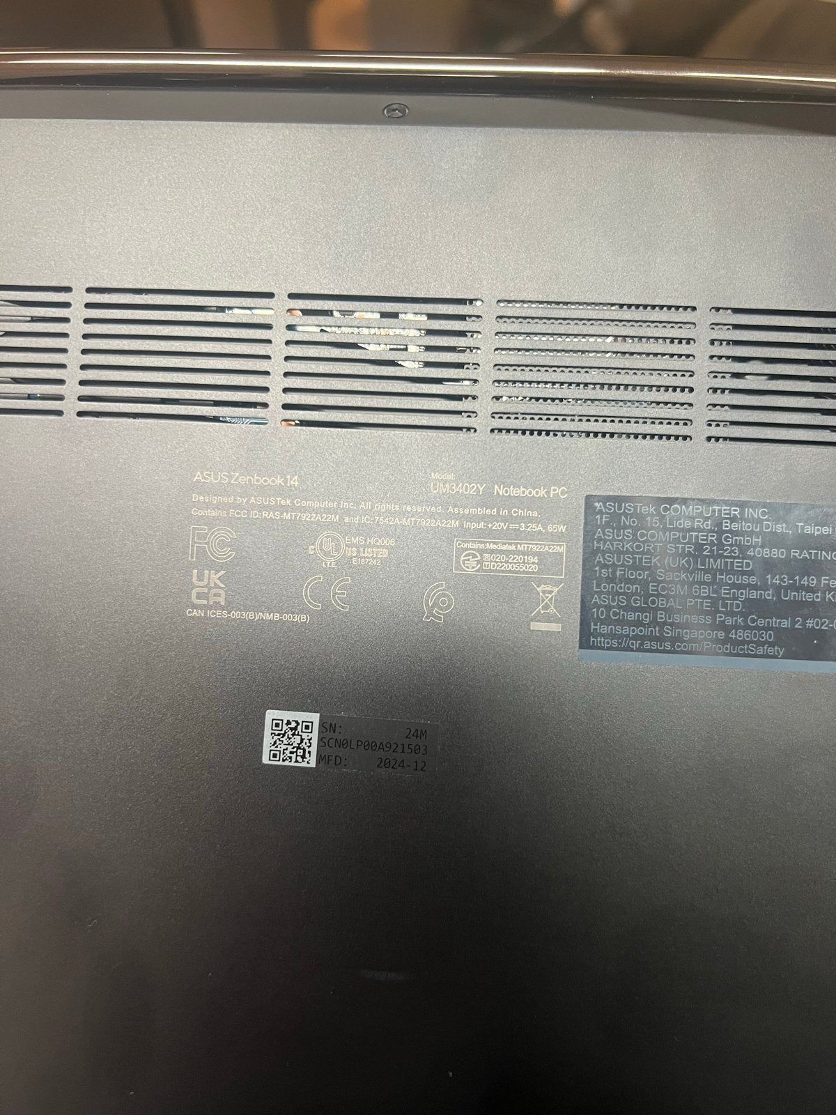 ASUS ZenBook 14 (UM402Y) Laptop - AMD Ryzen, Harman/Kardon, Computers en Software, Met videokaart, Qwerty, 14 inch, Ophalen of Verzenden
