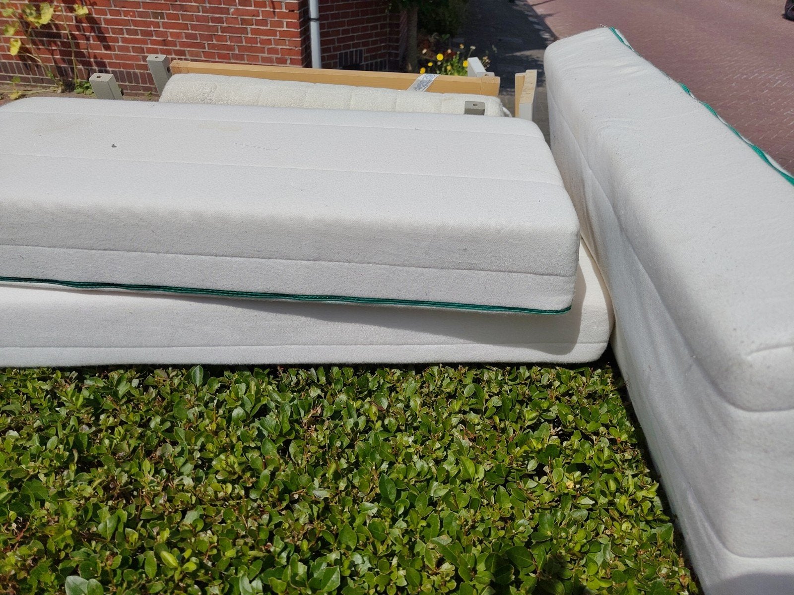Gratis af te halen meegroeibed, kinderbedje en matrastopper, Ophalen, Gebruikt, 180 cm of meer, 70 tot 85 cm