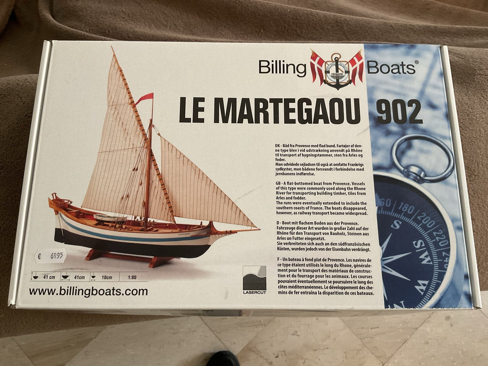 Billing Boats Le Marteagou 902 Modelbouwkit, Hobby en Vrije tijd, Modelbouw | Boten en Schepen, Ophalen, Nieuw, 1:50 tot 1:200