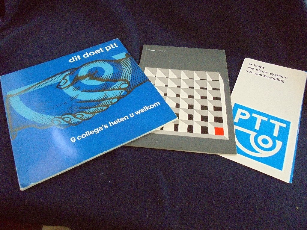 PTT. Reclame, Promotie. 2 x Brochures en 1 x Folder., Verzenden, Gebruikt, Overige typen