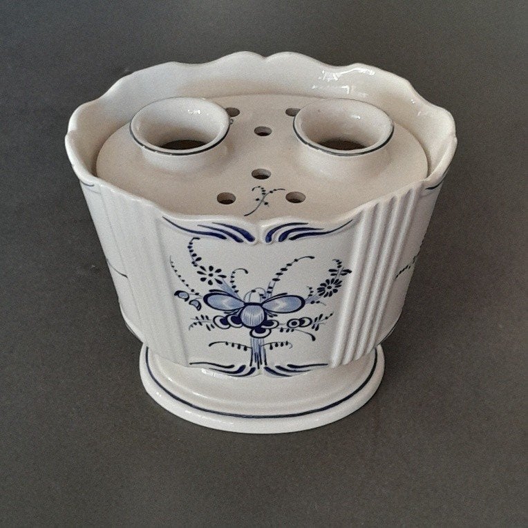 Vaas voor bollen en tulpen. Villeroy & Boch, Huis en Inrichting, Ophalen of Verzenden, Gebruikt, Blauw, Steen/keramiek