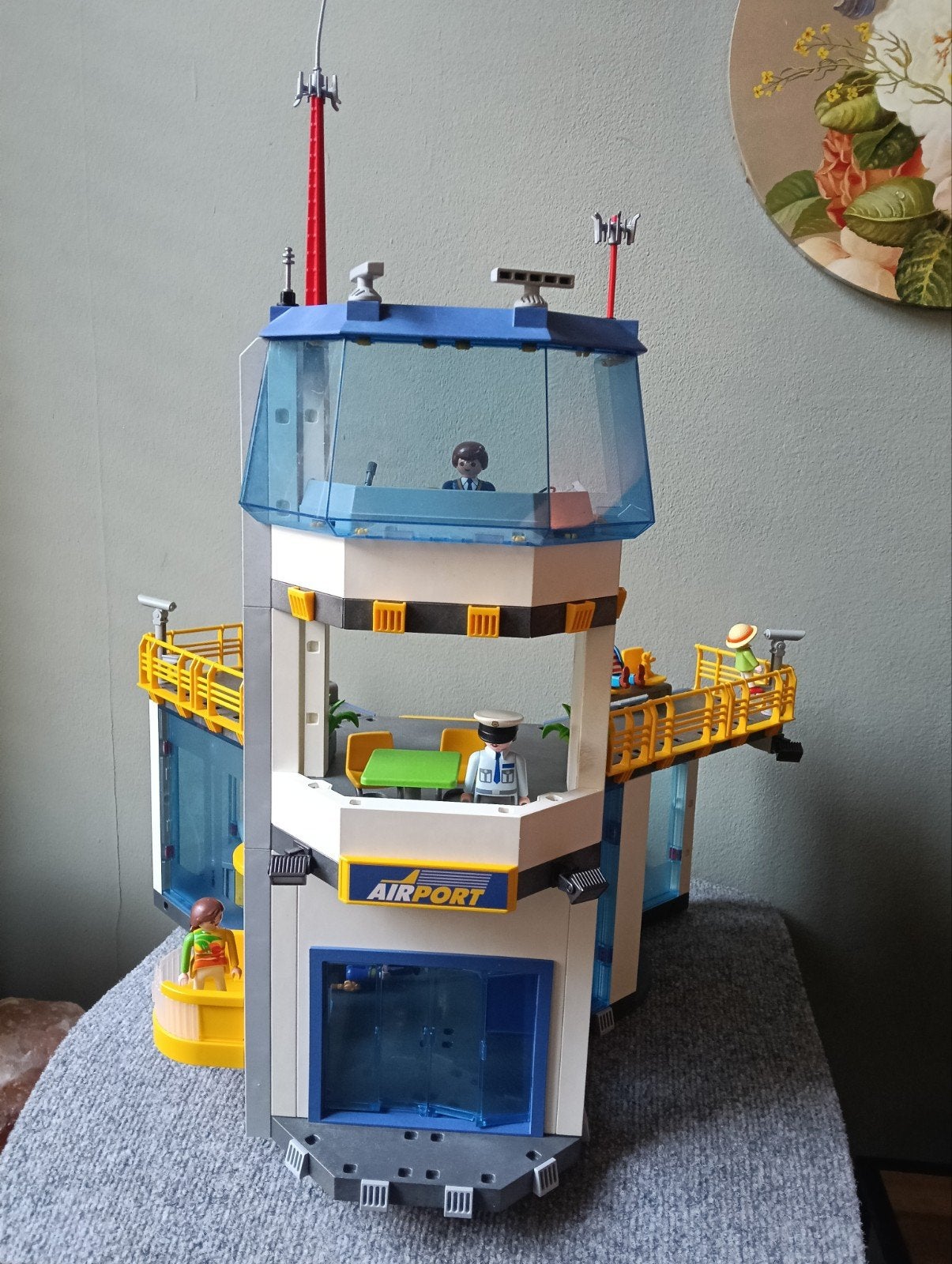 Playmobil Vliegveld met verkeerstoren en figuren