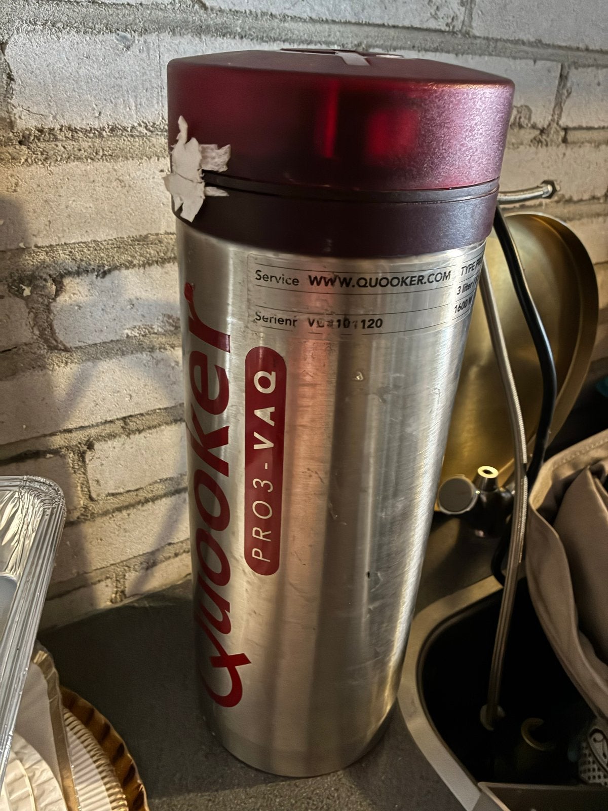 Quooker PRO3-VAQ kokendwaterreservoir 3 liter, Ophalen, Gebruikt