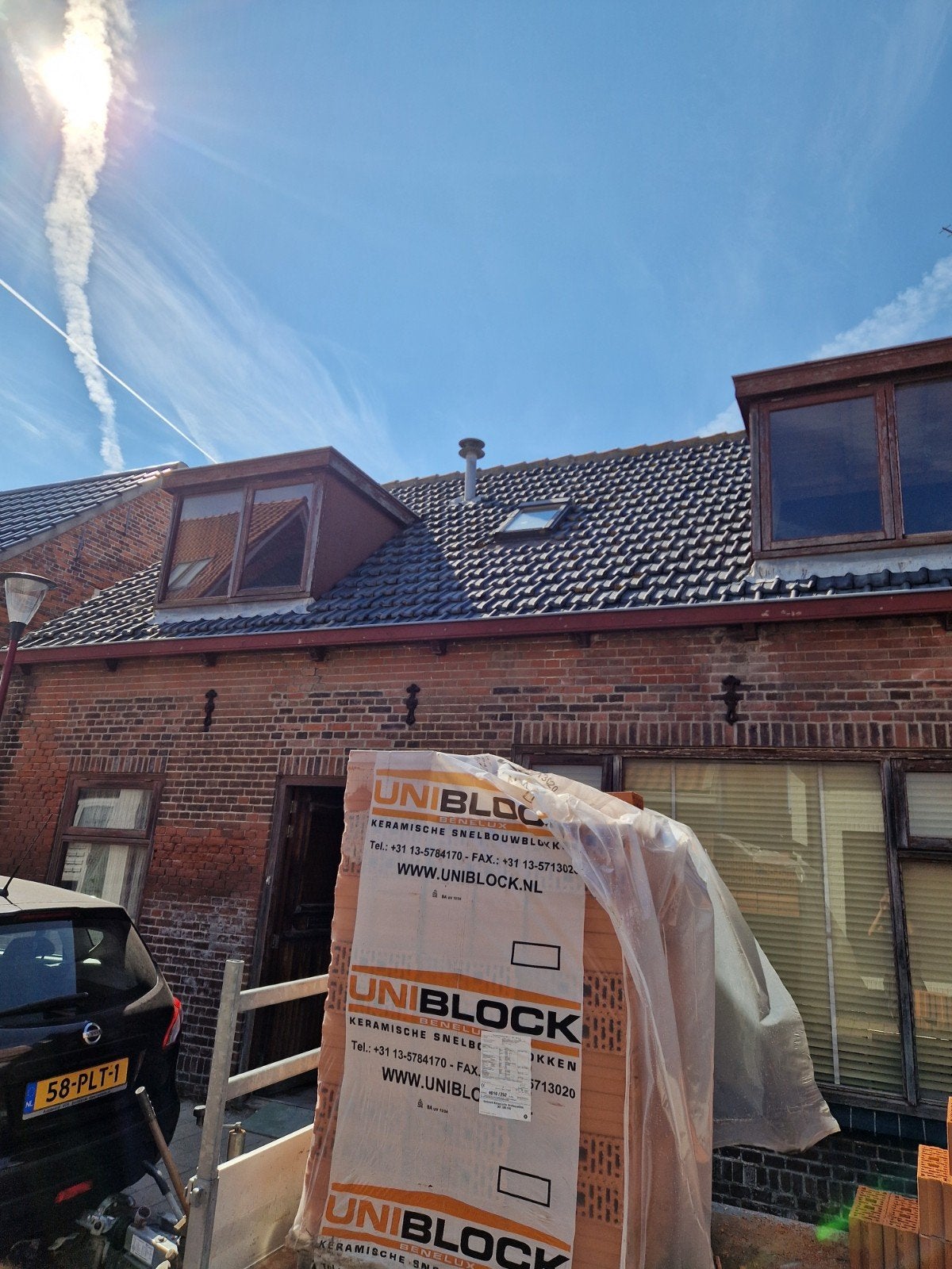 Kruispannen Merk JD 55m2 +-, Ophalen, Steen of Klei, 15 m² of meer, Dakpannen