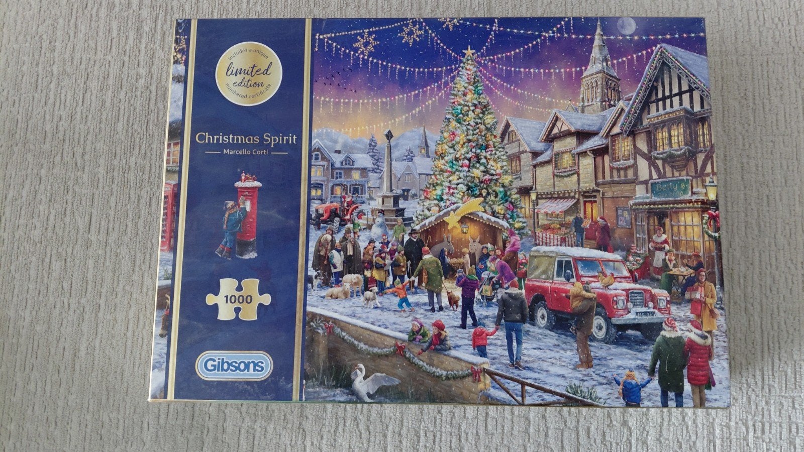 Gibsons- Christmas Spirit- 1000 stukjes, Ophalen, 500 t/m 1500 stukjes, Zo goed als nieuw, Legpuzzel
