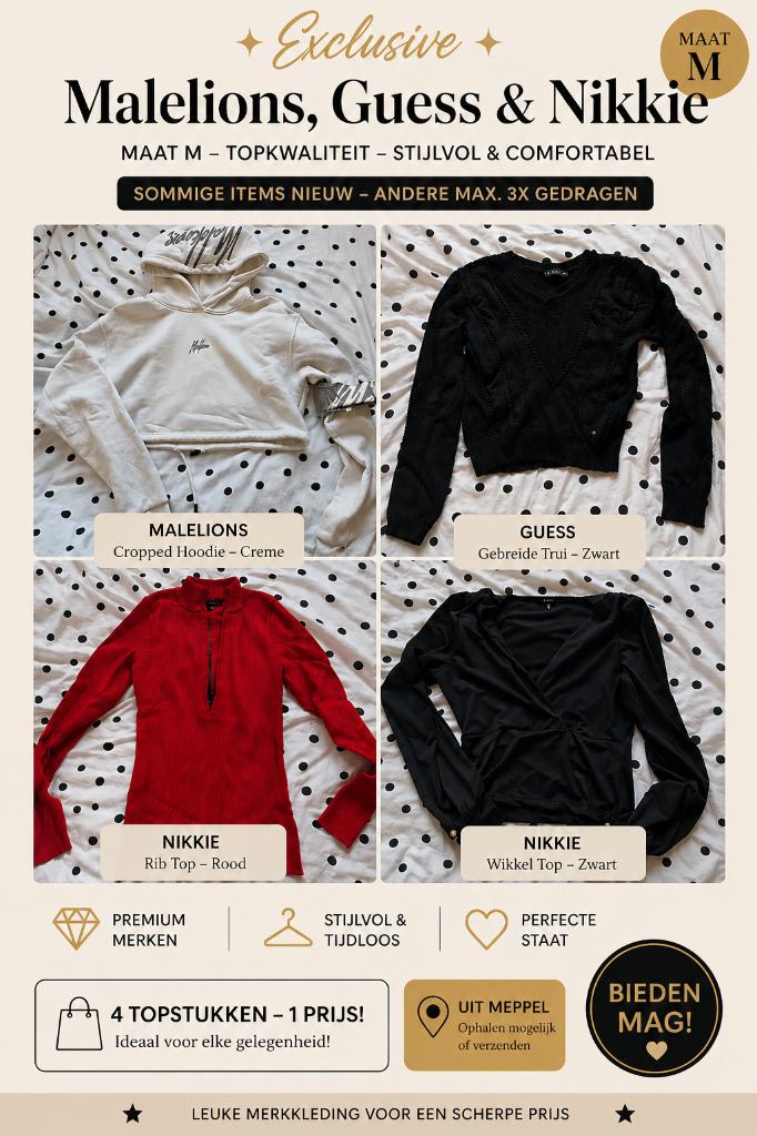 Kleding, Kleding | Dames, Maat 38/40 (M), Overige kleuren, Malelions, Ophalen of Verzenden