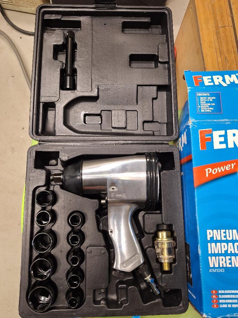 Ferm Pneumatic Slagmoersleutel, Ophalen, Zo goed als nieuw