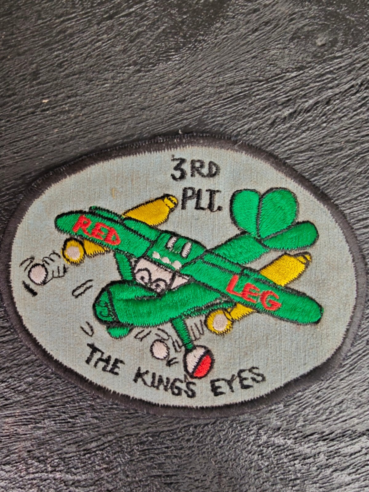 patch Vietnamoorlog van het 3rd Platoon, Aviation Section, D, Verzamelen, Ophalen of Verzenden, Landmacht, Amerika, Embleem of Badge