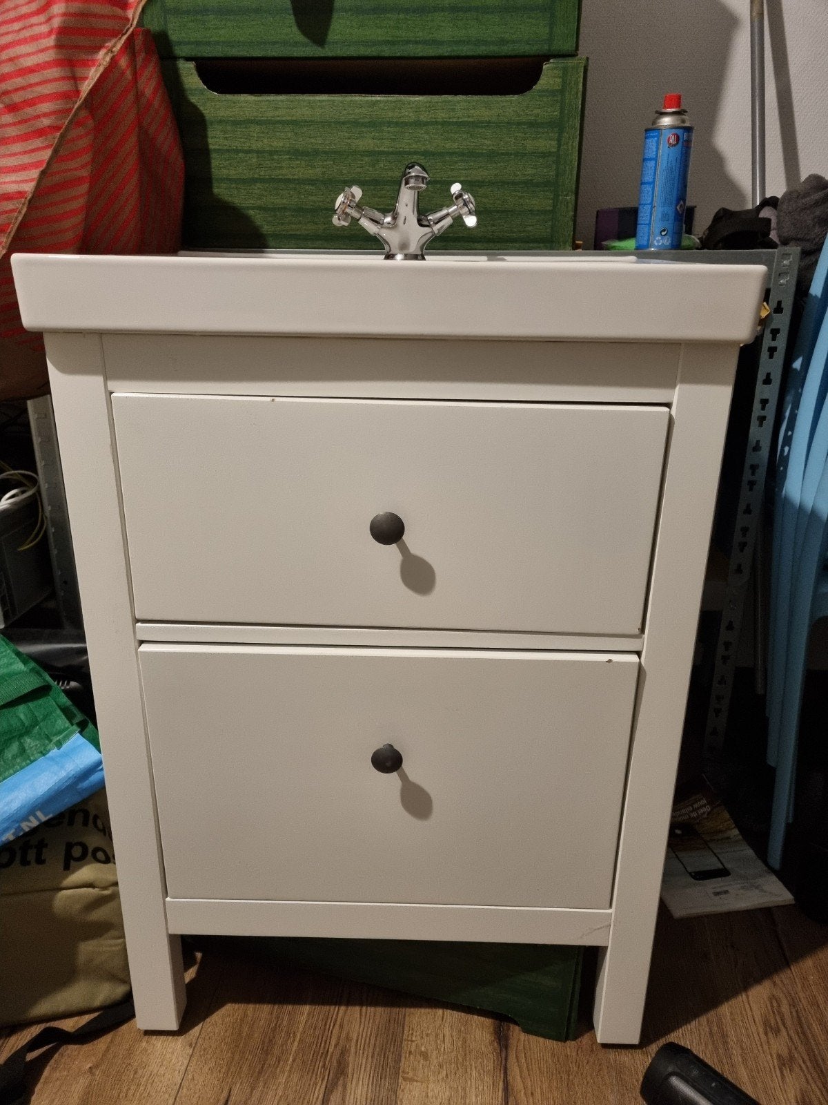Ikea Hemnes wastafel met onderkast 60cm breed, Ophalen, Gebruikt, Hout, 45 tot 65 cm