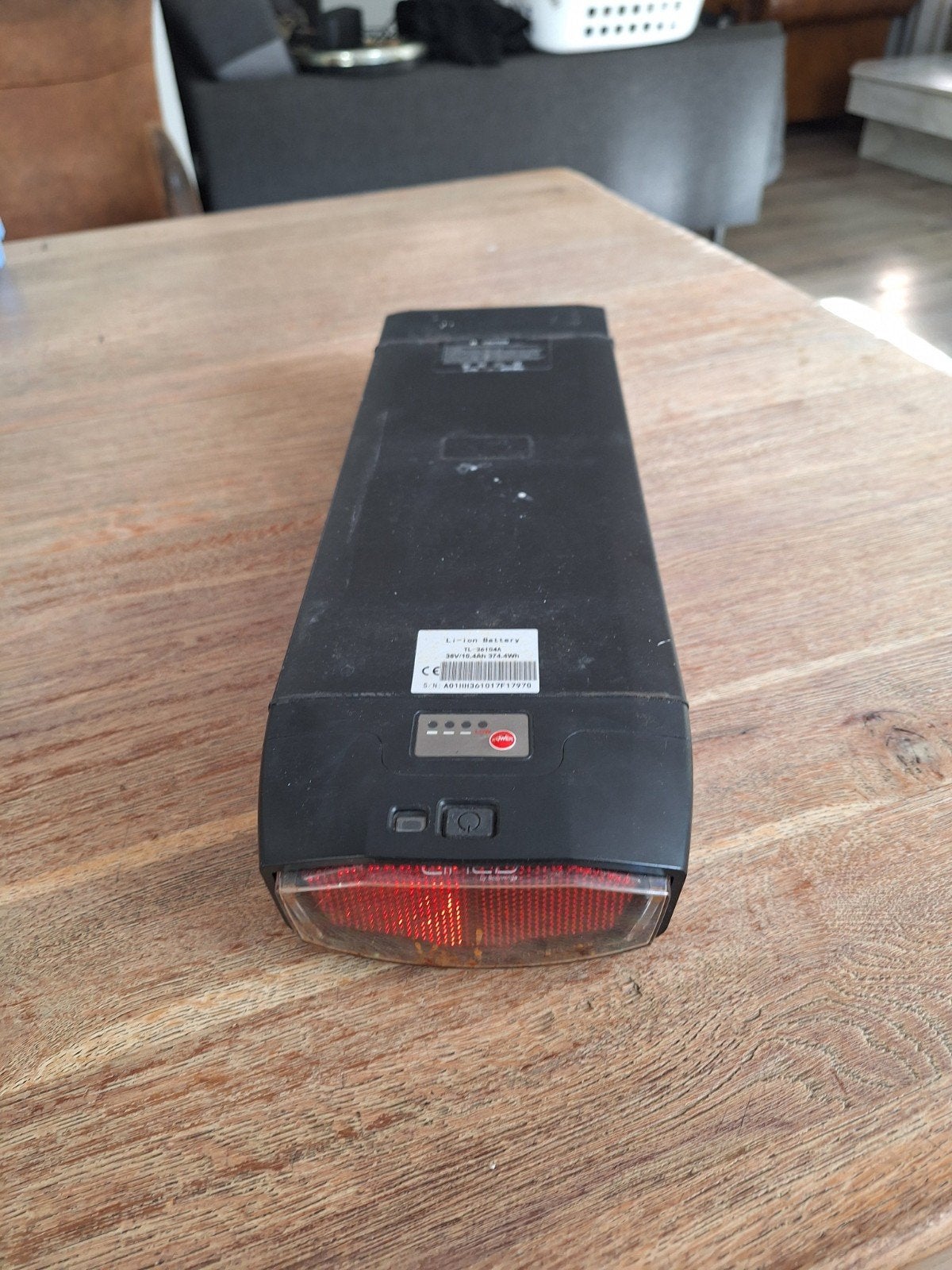 Defecte Brinckers e-bike accu (36V 10.4Ah) -hobbyist, Ophalen of Verzenden, Gebruikt