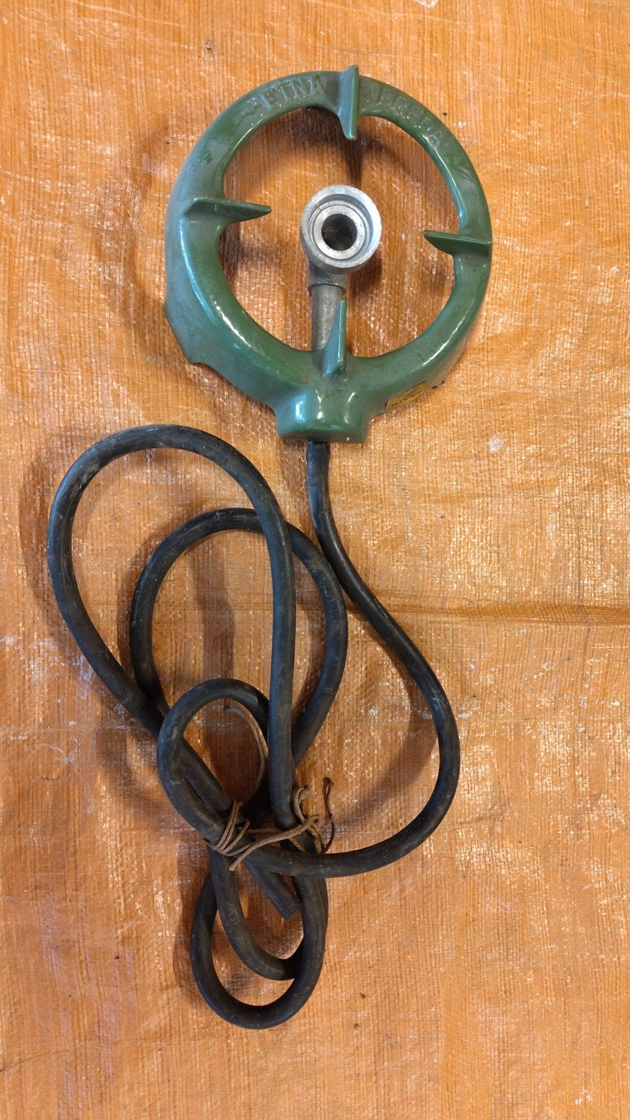 Groen geeëmailleerde kook brander. Merk ETNA, Ophalen of Verzenden