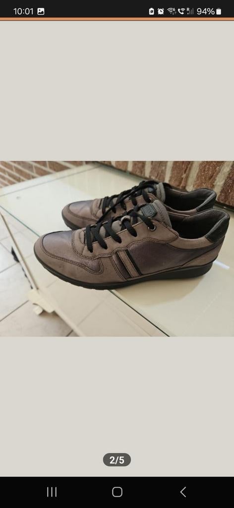Ecco sportschoenen maat 40 - Grijs met zwarte details, Ophalen, Zo goed als nieuw, Grijs, Sneakers of Gympen
