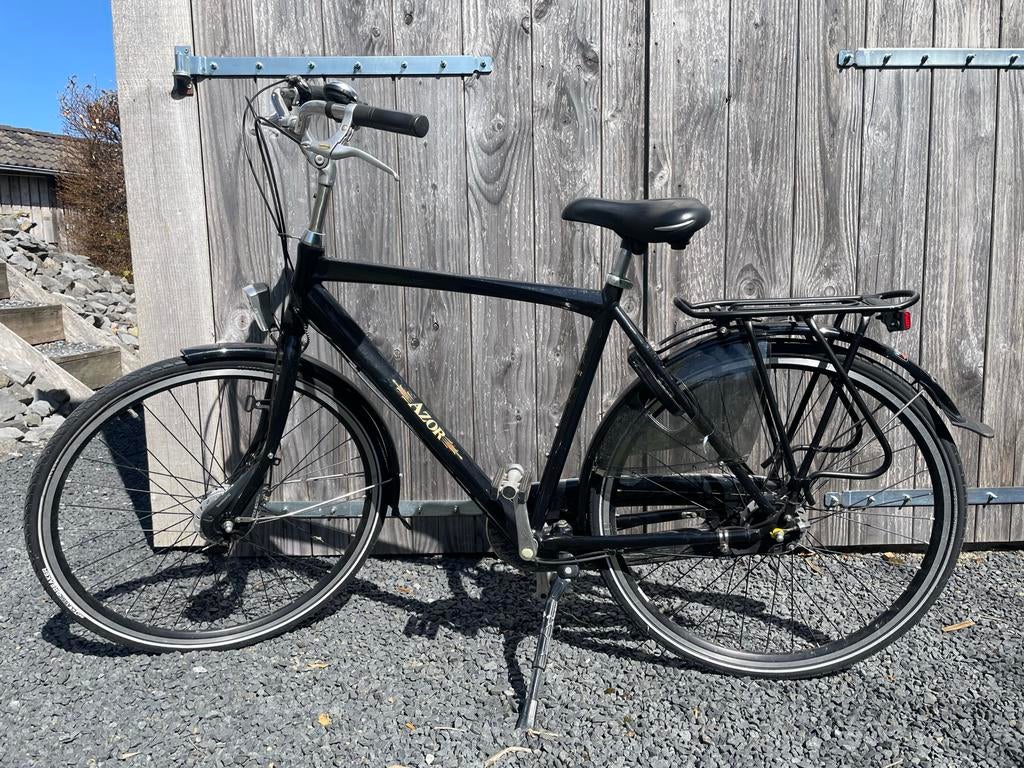 Zwarte Azor fiets met Shimano Nexus 3 versnellingen, Gebruikt, Versnellingen, 53 tot 57 cm, Ophalen