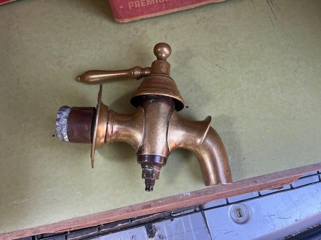 Messing buitenkraan Antiek, Ophalen of Verzenden, Gebruikt