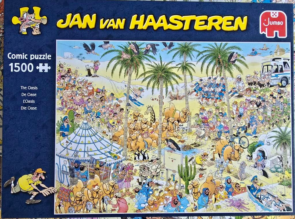 Jan van Haasterenpuzzle, De Oase, 1500 stukjes, Ophalen, 500 t/m 1500 stukjes, Zo goed als nieuw