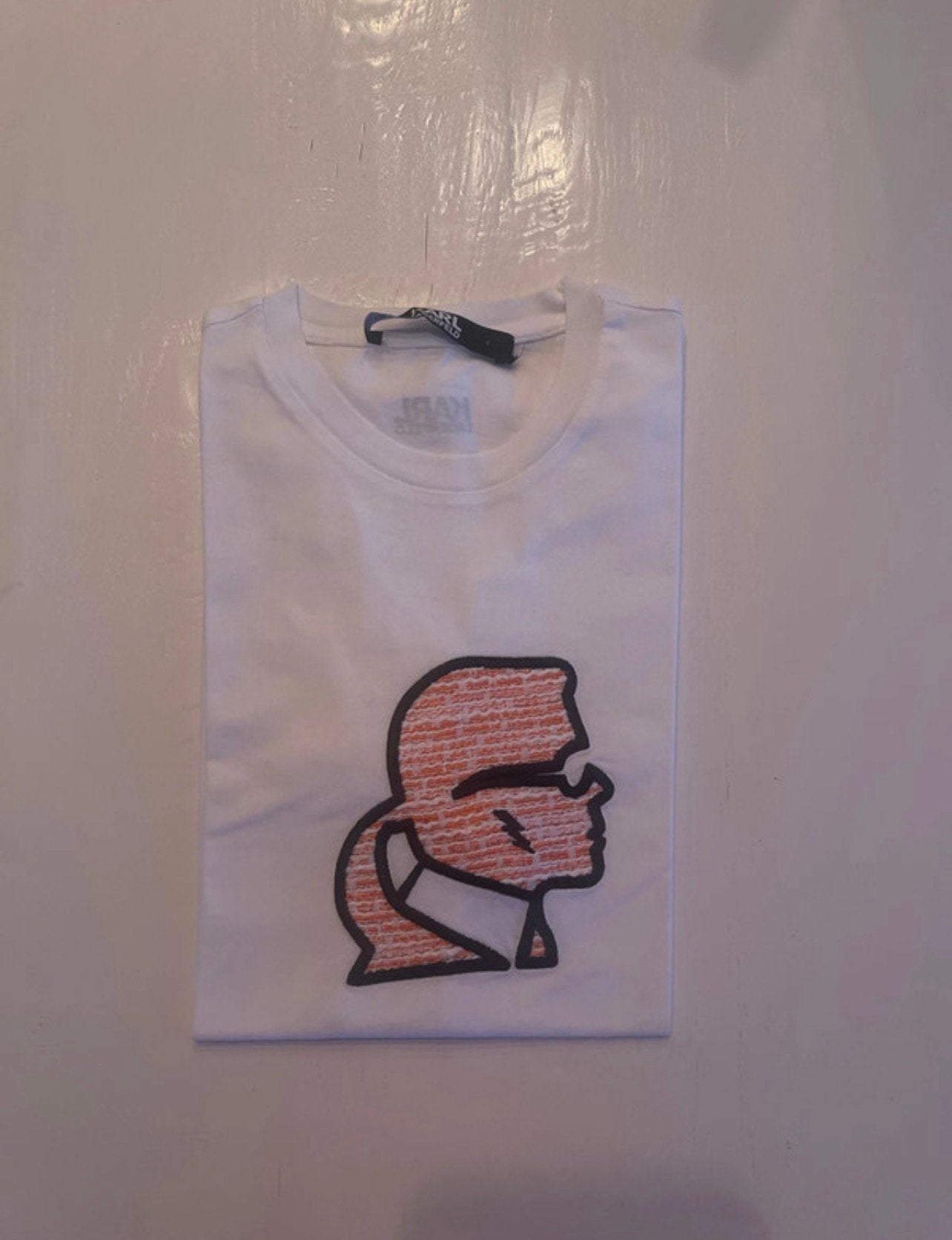 Karl lagerfeld shirt, Wit, Ophalen of Verzenden, Zo goed als nieuw, Korte mouw