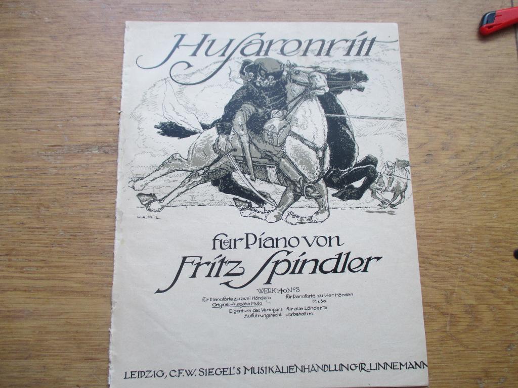 Husarenritt - fritz spindler - voor piano 9 blz, Muziek en Instrumenten, Bladmuziek, Gebruikt, Klassiek, Ophalen of Verzenden