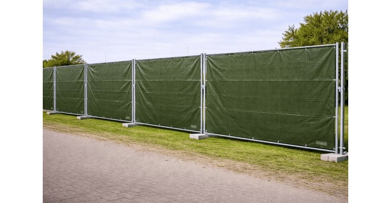 Bouwhekzeil Wit en Groen  Magazijn opruiming, Ophalen, Nieuw