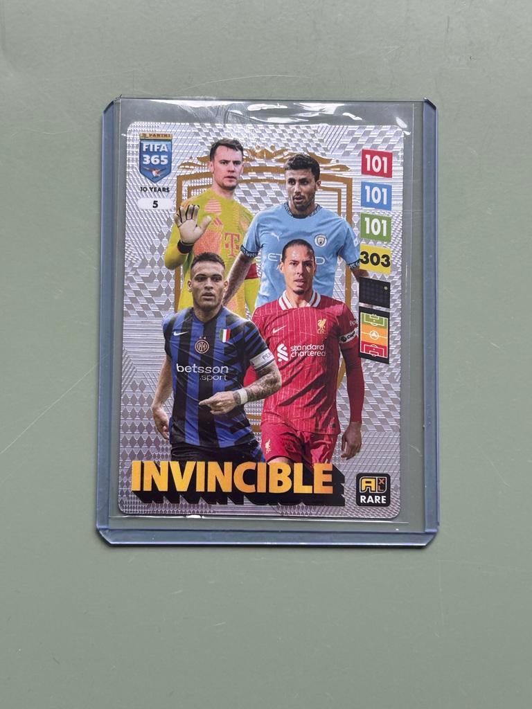 Panini FIFA 365 Invincible Rare Spelerskaart, Hobby en Vrije tijd, Stickers en Plaatjes, Ophalen of Verzenden, Nieuw, Plaatje