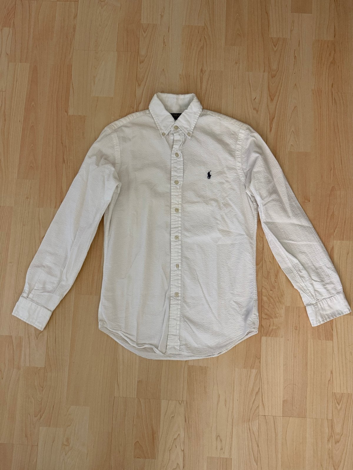 Polo Ralph Lauren Witte Zomeroverhemd XS, Kleding | Heren, Overhemden, Ophalen of Verzenden, Zo goed als nieuw, Wit, Halswijdte 38 (S) of kleiner