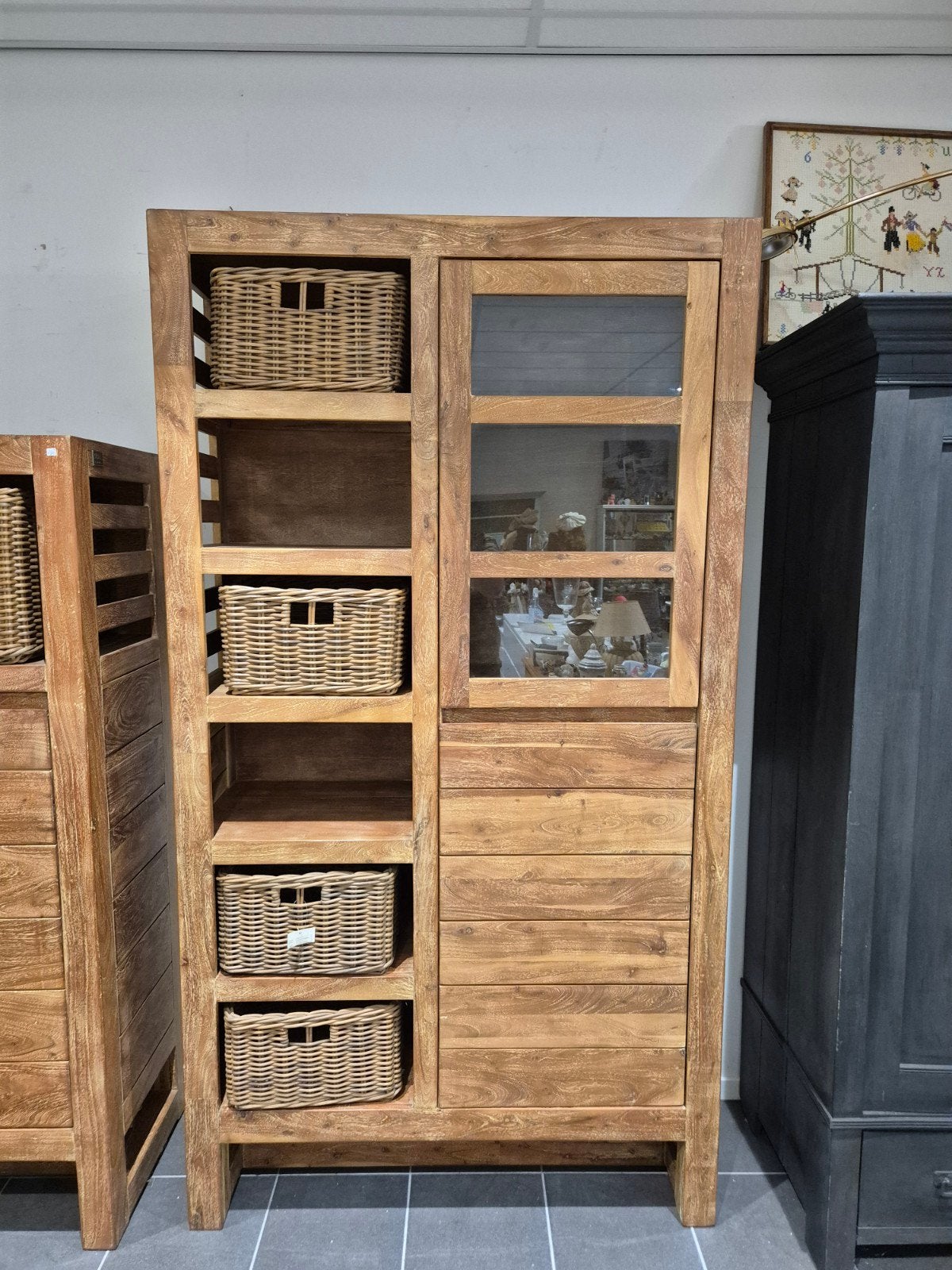 teakhouten vakkenkast massiefhout garden room, Ophalen, Onbekend, Onbekend, Onbekend