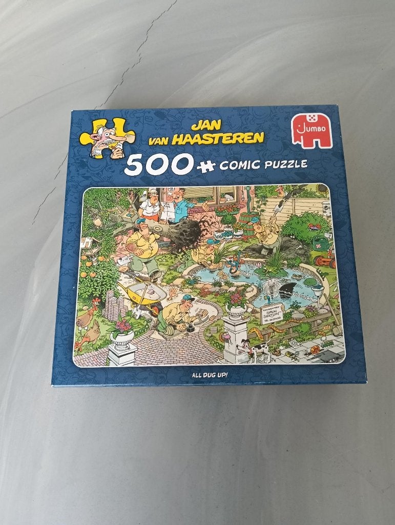Puzzel, van Haasteren, All dug up, Ophalen of Verzenden, 500 t/m 1500 stukjes, Gebruikt, Legpuzzel