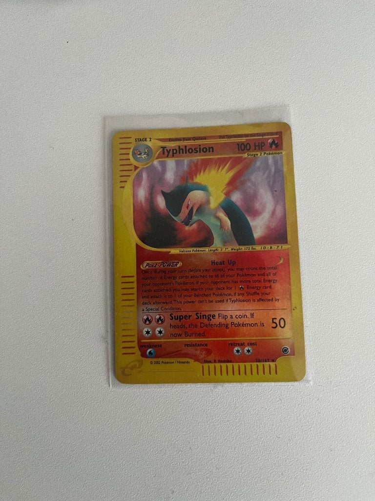 Pokémon typhlosion reverse Holo 28/165, Ophalen of Verzenden, Zo goed als nieuw