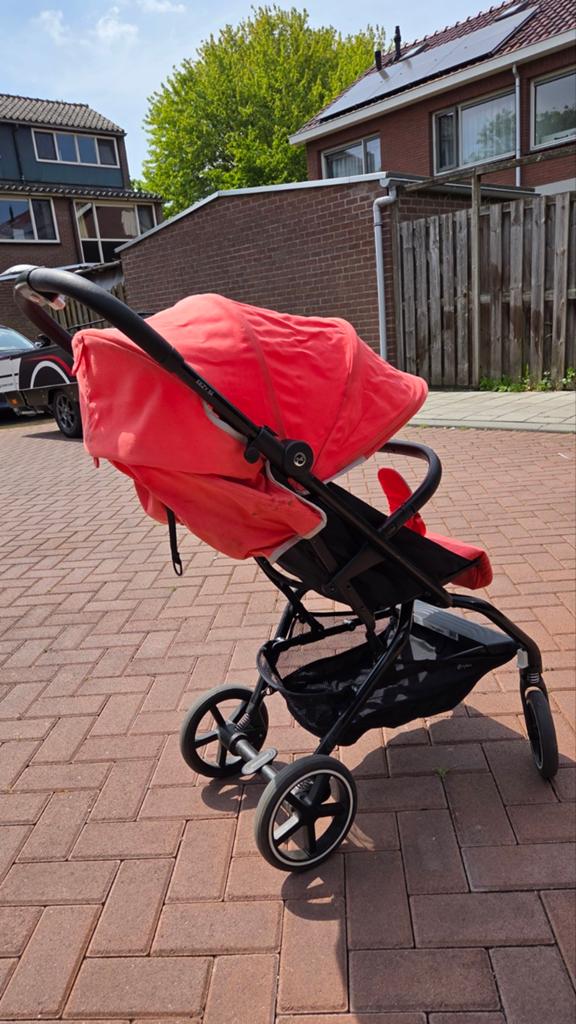 ZGAN Cybex Eezy S+ 2 – Hibiscus Red, Ophalen, Zo goed als nieuw, Verstelbare rugleuning