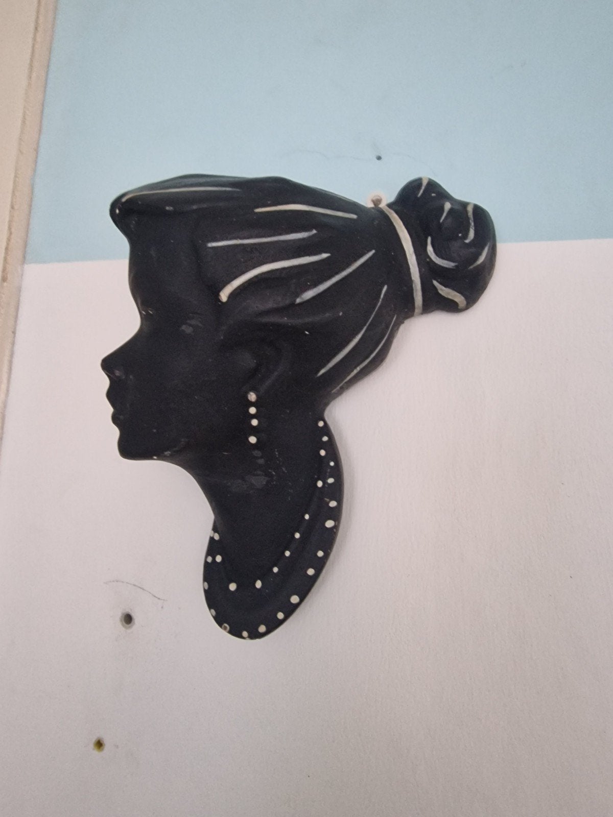 Vintage Mid Century Kroon wandhoofdje wandmasker, Ophalen of Verzenden, Huis en Inrichting