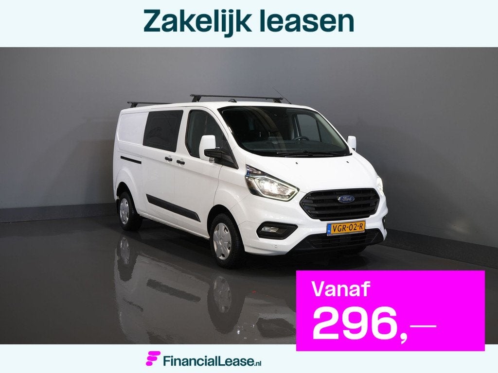Ford Transit Custom 2.0 TDCI L2 Trend DC Dubbel Cabine Stoel, Euro 6, 4 cilinders, Wit, Origineel Nederlands