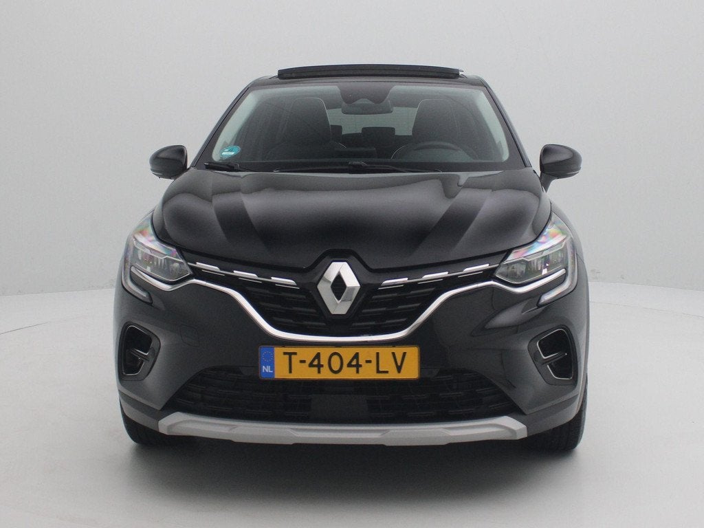 Renault Captur 1.6 E-Tech full hybrid 145 techno | Apple Car, Auto's, Renault, Gebruikt, 715 kg, Leder en Stof, Zwart