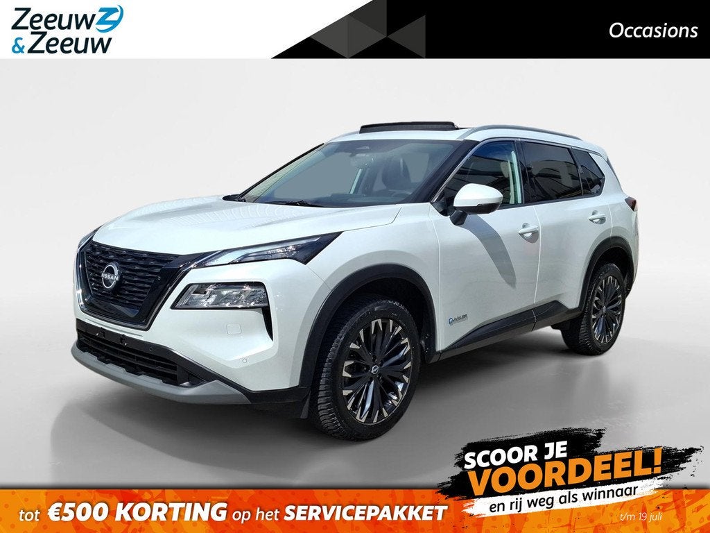 Nissan X-Trail E-Power Tekna | Schuifkanteldak | Carplay | B, Auto's, Nissan, 12 maanden, Gebruikt, Euro 6, Wit