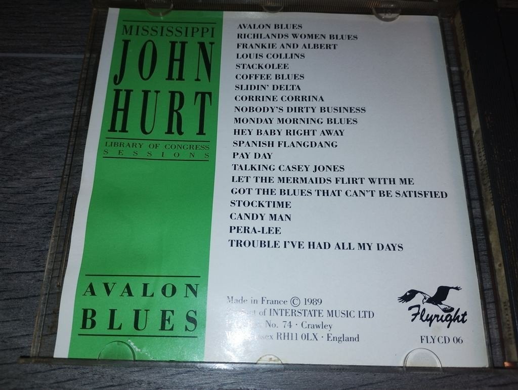 Mississippi John Hurt ‎- Avalon Blues [Library Of Congress S, Ophalen of Verzenden, Zo goed als nieuw, Jazz