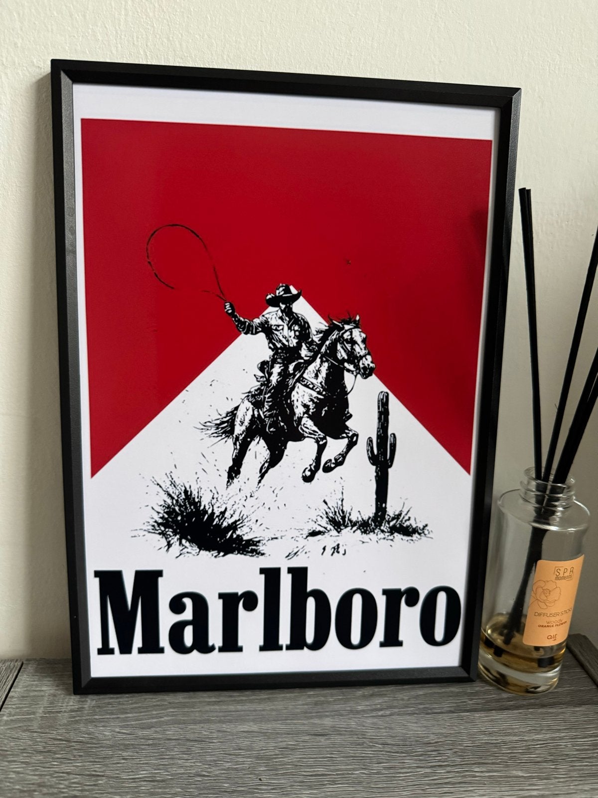 Marlboro Poster 21x30cm in nieuwe IKEA lijst, Ophalen of Verzenden, Nieuw, Reclamebord