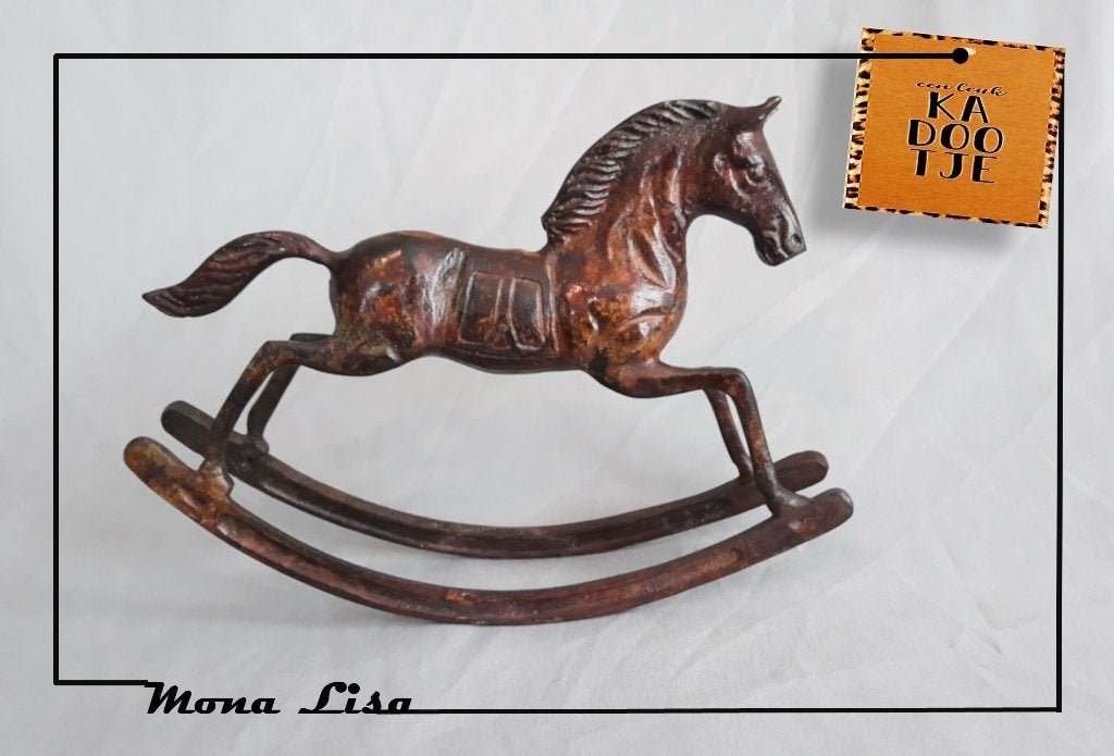 Hobbelpaard brons – 23 cm, Ophalen of Verzenden