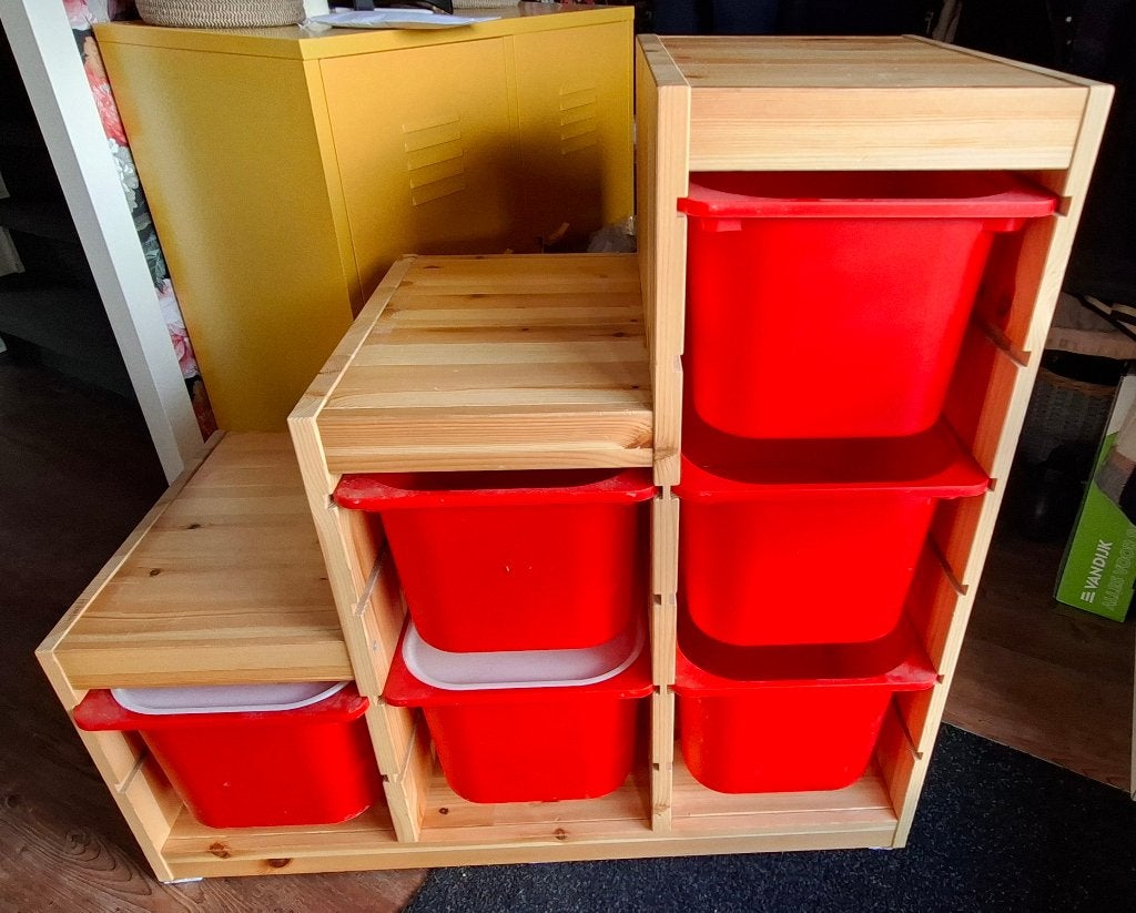 Trofast Ikea kastje voor de kinderkamer of onder de trap, Ophalen, Gebruikt, 5 laden of meer, 50 tot 100 cm