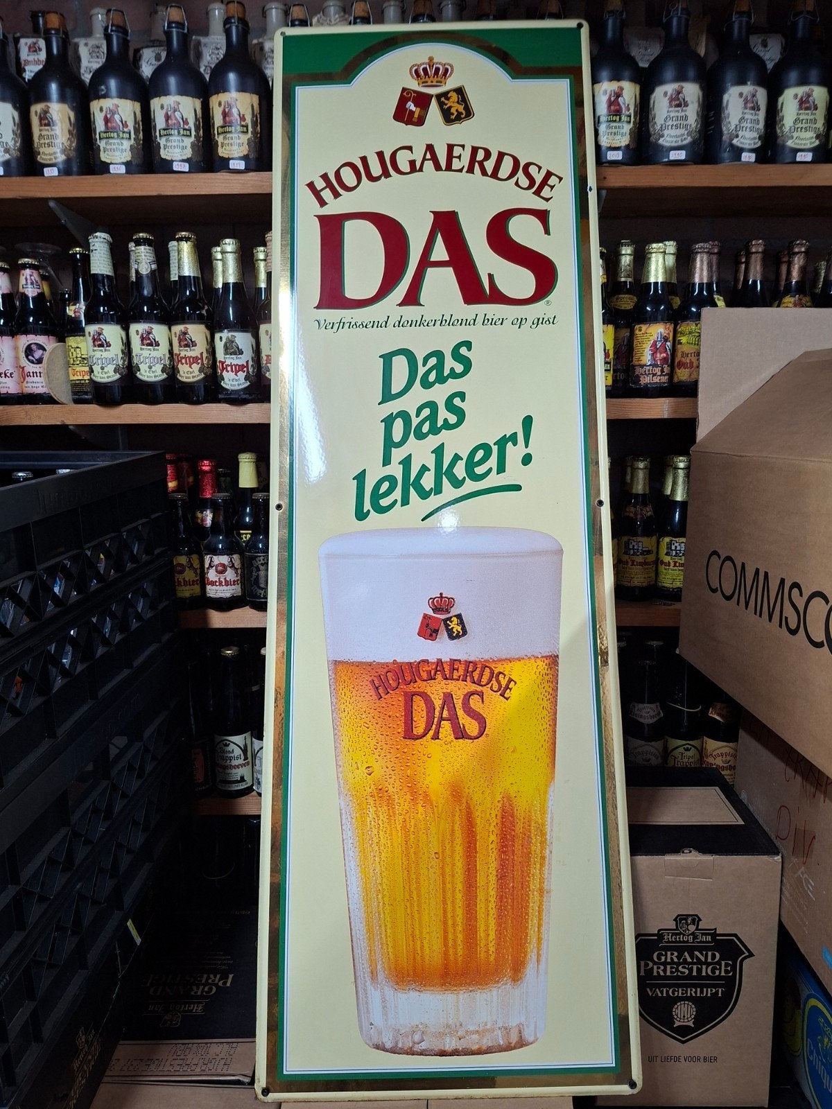 Vintage Hougaerdse Das Emaille Bord - Bierreclame, Ophalen